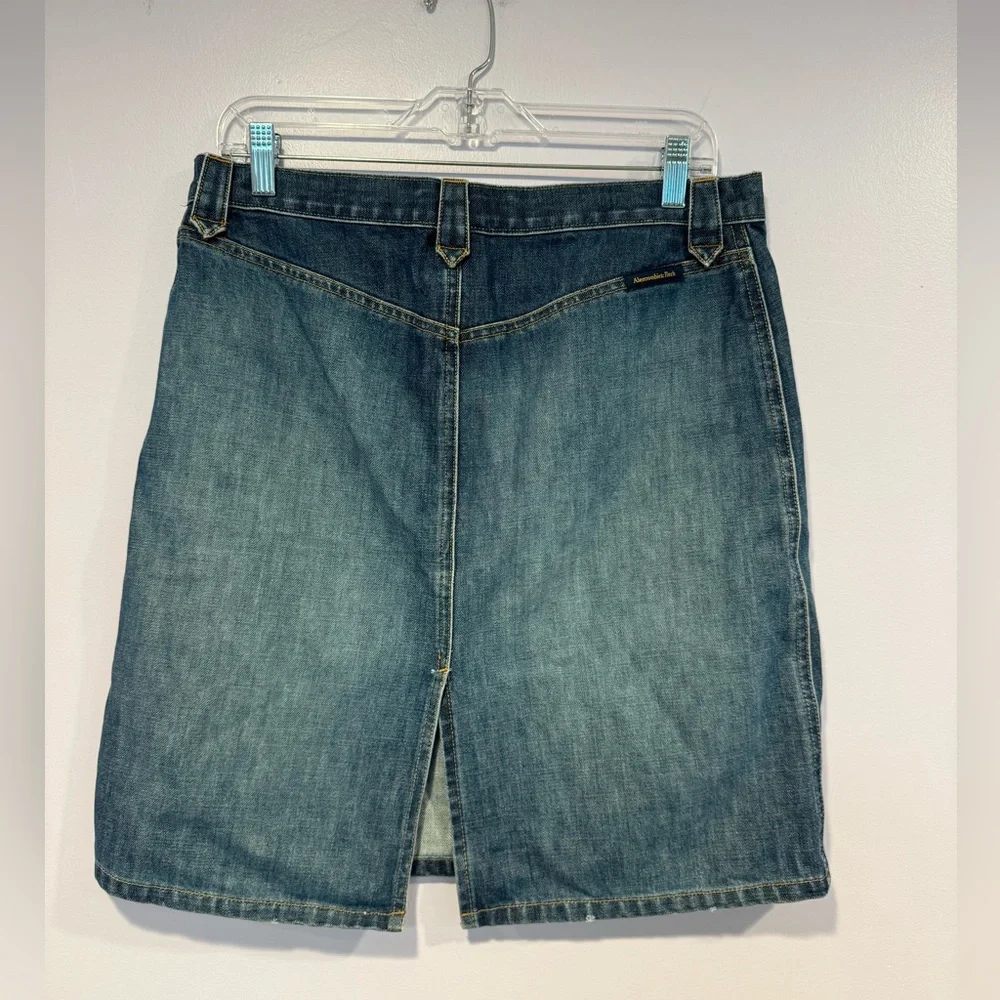 Vintage‎ denim Abercrombie and Fitch button mini skirt